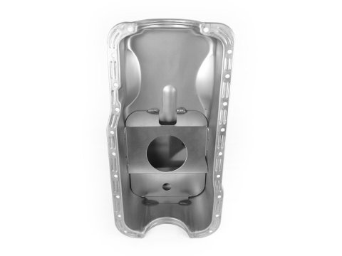 Canton Racing Stock Appearing/Stock Replacement Series Oil Pans 15-600 Pan, Street/Strip, Steel, Natural, 4 qt., Front Sump, Ford, Small Block, Each
