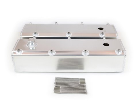 Canton Racing Fabricated Aluminum Valve Covers 65-386 Covers, Tall, Aluminum, Natural, Ford, Big Block, 429/460, Pair