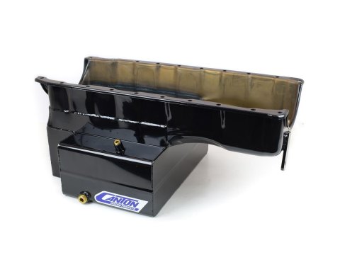 Canton Racing Marine Wet Sump Oil Pans 18-372 Pan, Marine, Steel, Black Powdercoated, 14 qt., Rear Sump, Chevy, 7.4L, Each
