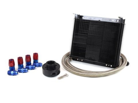 Canton Racing Oil Cooler Kits 22-724 Engine Cooler; Kit; Incl. 8 in.x11in.x1.5 in. 20500 BTU Cooler/Mntng Hardware/Adapter/10 ft