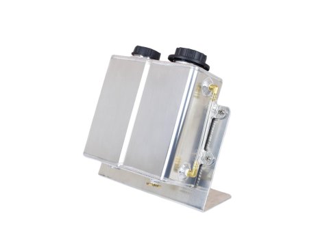 Canton Racing Coolant Expansion and Recovery Tanks 80-203 Expansion/Recovery Tank, Rectangular, Aluminum, Natural, 1/2 in. NPT, Each