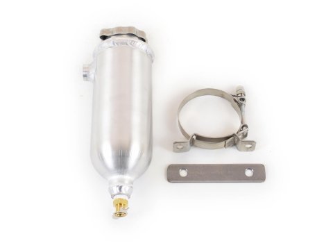 Canton Racing Coolant Recovery/Overflow Catch/Fill Tanks 80-206 Overflow Tank, 24 oz., Round, Aluminum, Natural, 3/8 in. NPT Inlet, Universal, Kit