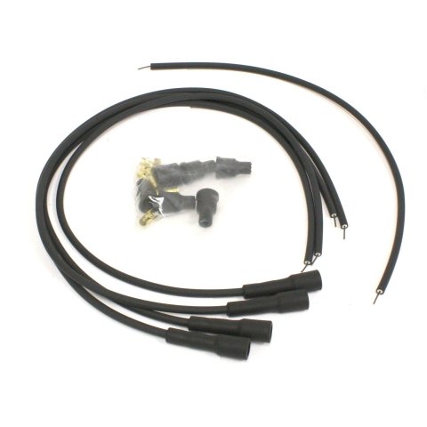 PerTronix Flame-Thrower 7mm Stock Look Spark Plug Wire Sets 704180 Wires, Look, Spiral Core, Straight Boot Ends, Black, 4 Cylinder, Set