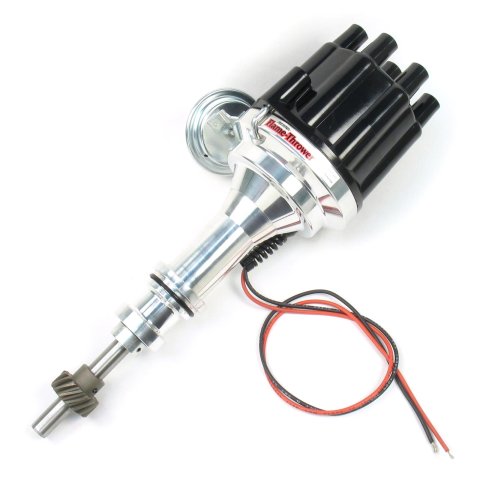PerTronix Flame-Thrower Plug and Play Billet Distributors with Ignitor II® Module D131700 Distributor, Play, Hall Effect, Vacuum, Mechanical Advance, Black Cap, Ford, 351W, Each