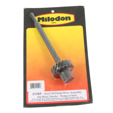 Milodon Oil Pump Driveshafts 21505 Driveshaft, Steel Distributor Gear, Chrysler, Dodge, Plymouth, Big Block/Hemi, Each