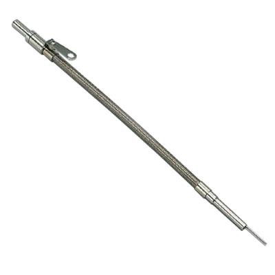 Milodon Stainless Steel Oil Dipsticks 22010 Dipstick with Tube, Engine, Braided Steel, Natural, Chevrolet, Big Block, Each