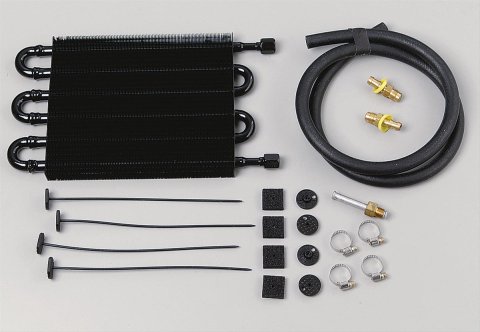 TCI Performance Transmission Coolers 823200 Fluid Cooler, Transmission, Tube and Fin, Aluminum, Black, 7 1/2 in. x 12 3/4 in. x 3/4 in., Each