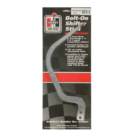 Hurst Competition Plus Flat Shifter Sticks 5388620 Replacement Stick, Steel, Chrome, Lay Back, Kit Number 3913780, Each
