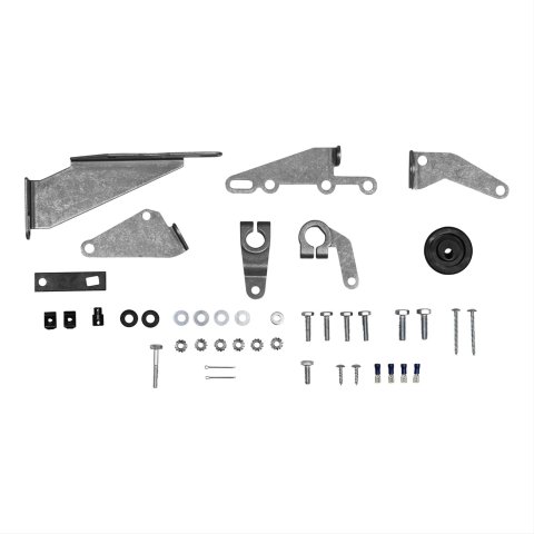 Hurst Automatic Transmission Cable Brackets and Levers 3730003 Levers, Natural Steel Bracket, for Use with Pro-Matic Shifters, Chevy, Chrysler, Dodge, Ford, Kit
