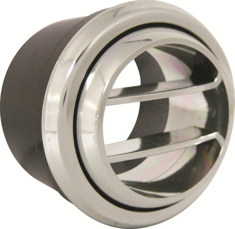 Vintage Air Standard Series Louvers 490535 Dash Vent, Louvered, Plastic, Chrome, Round, Each