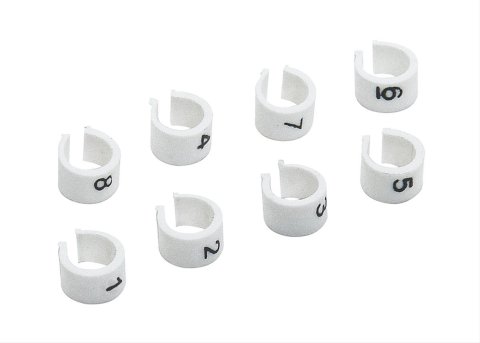 ACCEL Spark Plug Wire Markers 170018 Markers, Plastic, 8/8.8mm, Numbered 1-8, Set of 8