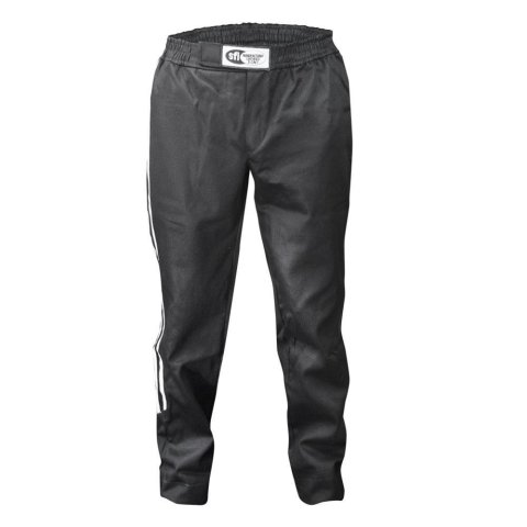 K1 RaceGear Challenger Pants 22-CHL-NW-ML Driving Pants, Challenger, One Layer, Proban, Black with White Stripe, SFI 3.2A/1, Men's Medium/Large, Each