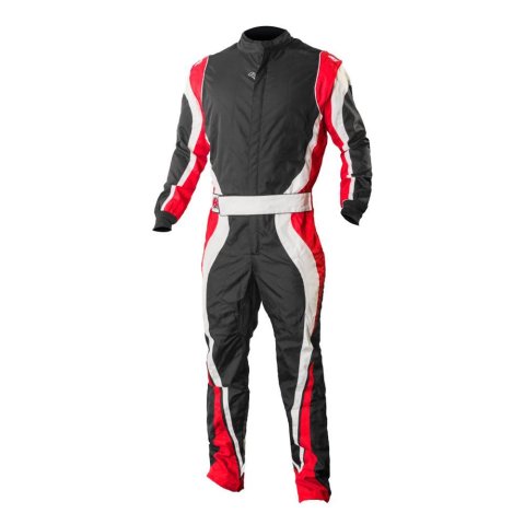 K1 RaceGear Speed 1 Driving Suits 10-SP1-R-2XS Suit, 1, One-piece, One Layer, Cotton/Polyester, Black/White/Red, Men's 2X-Small, Each