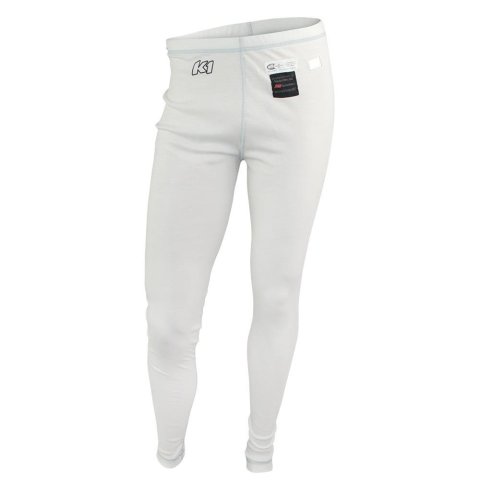 K1 RaceGear FLEX Underpants 26-FUP-W-M Fire Retardant Underwear Pants, Underpants, Full Length, Nomex, White, SFI 3.3/5, FIA 8856-2000, Men's Medium, Each
