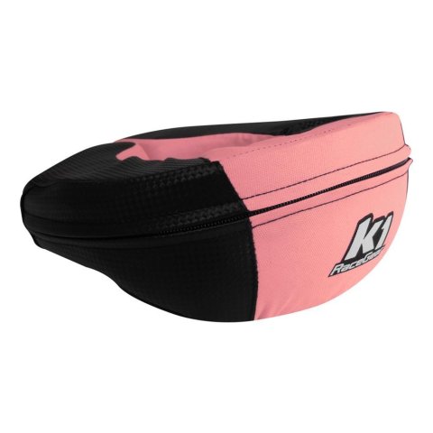 K1 RaceGear Carbon-Look Neck Braces 15-NEC-CAP-A Brace, Brace, 360 degree, Adjustable, Black/Pink, Adult Size, Each