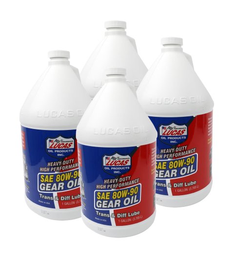 80W90 Lucas Heavy-Duty Plus Gear Oil 10046 Lube, Heavy Duty Oil, 80W90, 1 Gallon, Set of 4