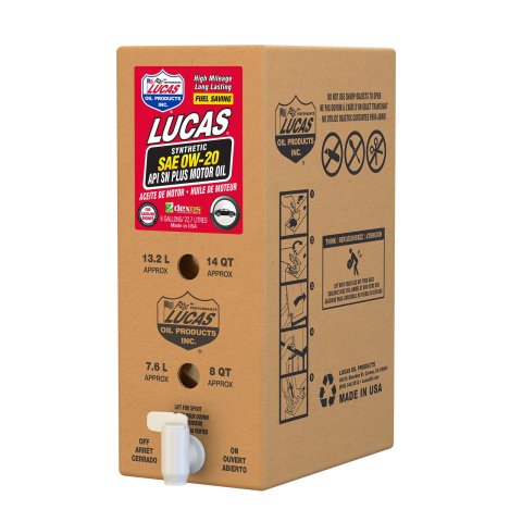 0w20 Lucas High Performance Synthetic Oil 18003 Engine Oil, 0W20, High-Mileage, Bag In A Box, 6 Gallon Bag, Each