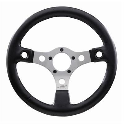 Grant Racing Performance GT Wheels 663 Steering Wheel; Series; Steering Wheel; 13 in. Dia.; Black Vinyl Grip; 3 Silver Anodized Alumin