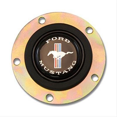 Grant Horn Buttons 5668 Button, Plastic, Black, Ford Mustang Logo, Signature Series, Each