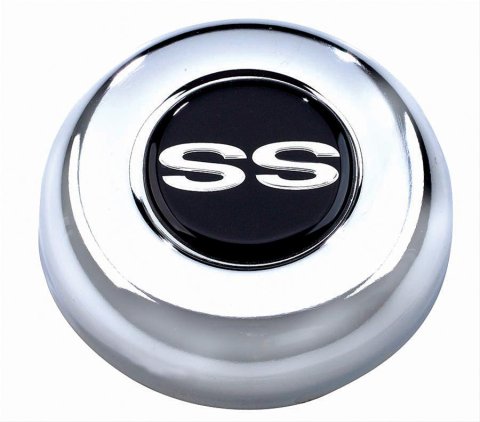 Grant Horn Buttons 5629 Button, Steel, Chrome, SS Logo, for Challenger, Classic Series, Each