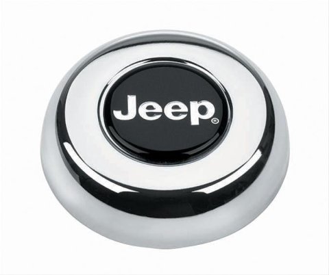 Grant Horn Buttons 5695 Button, Steel, Chrome, Classic, Challenger Series, Jeep Logo, Each