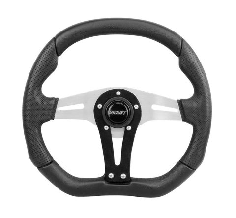 Grant Racing Performance Series Aluminum Steering Wheels 490 Wheel, Series, Aluminum/Clear, Polyurethane/Gray, Black Accent, 13.75 in. Dia., 5-Bolt