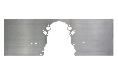 ICT Billet Front Motor Plates 551805 Plate, Aluminum, Natural, Front-Mount, Chevy, Small Block, Each