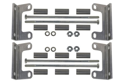 ICT Billet Remote Mount Ignition Coil Relocation Brackets 551532 Bracket, Bracket, Aluminum, Natural, Rectangular, Chevy, Kit
