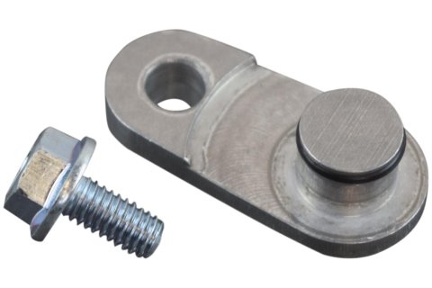 ICT Billet Fuel Vapor Purge Solenoid Plugs 551624 Plug Fittings, Plugs, Flanged Hex Head, Bolt-on, Aluminum, Natural, Chevy, Small Block LS, Each