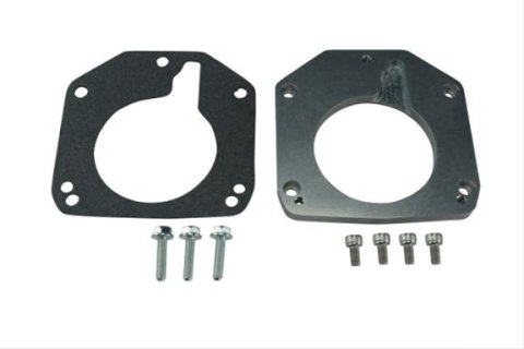 ICT Billet Throttle Body Adapters 551511XG Adapters, EFI Manifold, 75mm Bore Size, Aluminum, Natural, FAST LSX, Chevy, Small Block LS, Each