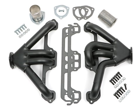 Hedman Tight Tubes Street Rod Headers 78503 Headers, Rod, Block Hugger, Steel, Black Ceramic Coated, Dodge, Plymouth, Pair