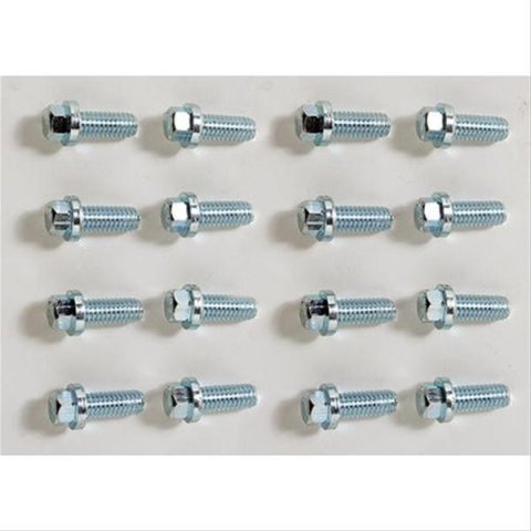 Hedman Hedder Bolts 09006 Header Bolts, Bolt Kit, Header, 5/16-18 x 1.00 in., Zinc Plated, Hex, 16 pc.