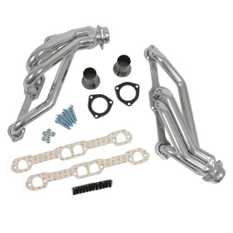 Hedman Street Headers 66681 Headers, Street, Shorty, Steel, Silver Ceramic Coated, Chevy, GMC, Cadillac, 4.8, 5.3, 6.0L, Pair