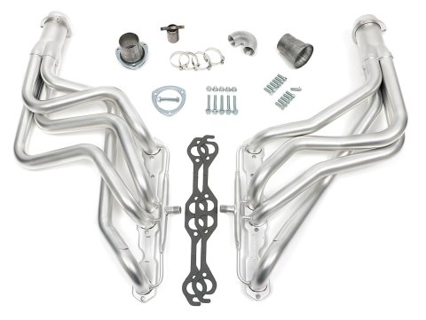 Hedman Elite Extreme-Duty Headers 61278 Headers, Extreme-Duty, Long Tube, Steel, Silver Ceramic Coated, Chevy, Small Block, Pair
