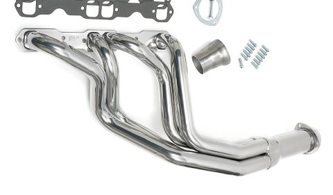 Hedman Street Headers 66503 Headers, Street, Long Tube, Steel, Silver Ceramic Coated, Chevy, Small Block, Pair