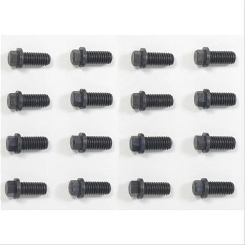 Hedman Hedder Bolts 09007 Header Bolts, Bolt Kit, Header, 5/16-18 x 1.00 in., Black Oxide, Hex, 16 pc.
