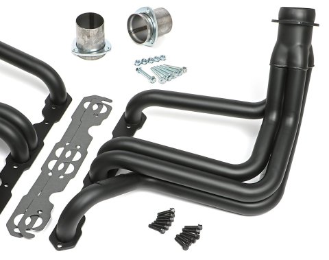 Hedman Street Headers 68233 Headers, Street, Long Tube, Steel, Black Ceramic Coated, Chevy, Pair