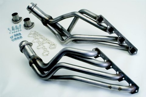 Hedman 304 Stainless Steel Headers 82406 Headers, Mid-Length, Steel, Silver Ceramic Coated, Ford, Mercury, 260, 289, 302, Pair