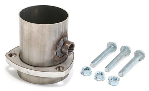 Hedman Oxygen Sensor Reducers with 2 Inch Outlet 22124 Header Reducer, Bung, 3-Bolt Flange, 2.5 in. Inlet, 2.0 in. Outlet, Stainless Steel, Natural, Each