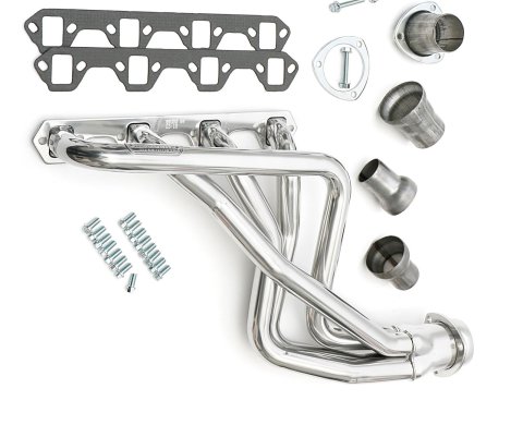 Hedman Street Headers 89356 Headers, Street, Long Tube, Steel, Silver Ceramic Coated, Ford, 5.0L, Pair