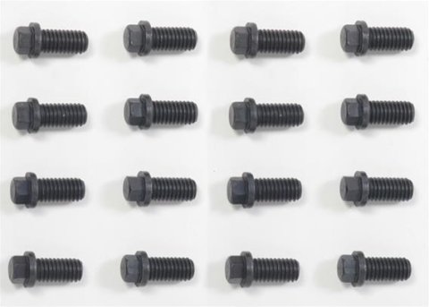 Hedman Hedder Bolts 09003 Header Bolts, Bolt Kit, Header, 3/8-16 x 1.00 in., Black Oxide, Hex, 16 pc.