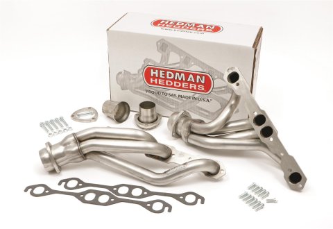 Hedman 304 Stainless Steel Headers 62710 Headers, Mid-Length, Steel, Natural, Chevrolet, Pontiac, Gen III/IV LS, Pair