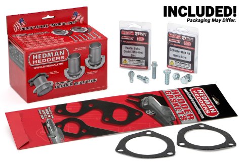 Hedman Traditional Block Hugger Headers for 1923-1949 STREET ROD - 68526 Headers, Traditional, Hugger, Steel, Silver Ceramic Coated, Small LS, Pair