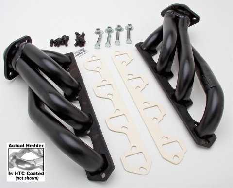 Hedman Street Headers 88606 Headers, Street, Shorty, Steel, Silver Ceramic Coated, Ford, 5.0L, Pair