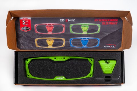 Seizmik Rear View Mirror Accessories 56-18101 HALO-RA CAST ALUM TRIM KIT GRN