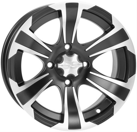 ITP SS312 Black Machined Alloy Wheels 12x7 Wheel, SS312, Aluminum, Matte Black, 12 in. x 7.0 in., 4 x 137mm Bolt Circle, 5.00 in. Backspace