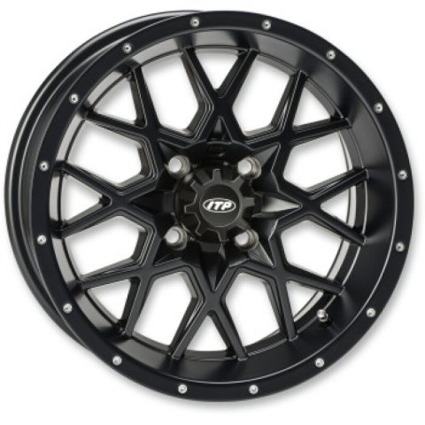 ITP Hurricane Storm Series Black Alloy Wheels 15x7 Itp Wheel - 15" X 7", 5/4.5 (6+1)