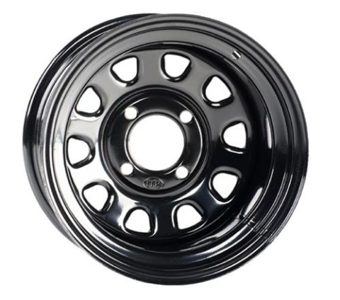 ITP Delta Steel Black Wheels 12x7 Itp Delta, - 12X7