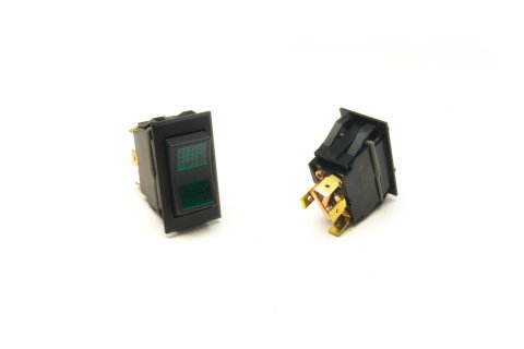 Painless Performance Replacement Rocker Switches 80402 Switch, Replacement, Constant, Momentary, Plastic, Black, 30 Amps, Lighted, Each