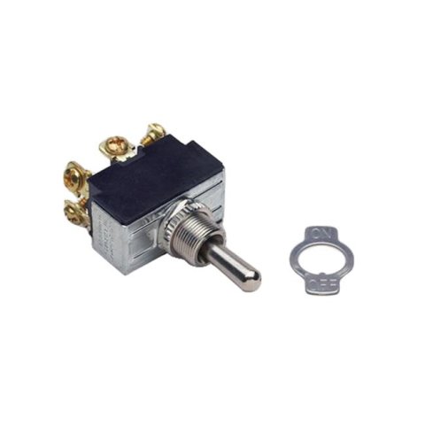 Painless Performance Heavy-Duty Toggle Switches 80514 Switch, Toggle, Heavy Duty, Constant, Double Pole, Aluminum, Natural, 20 Amps, Each